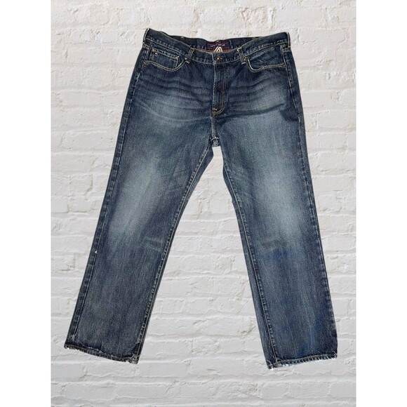 Y2K Tommy Hilfiger Premium Denim Wide Leg Jeans Men 40x32 Loose Fit Baggy - Picture 1 of 9